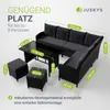 Juskys Polyrattan Lounge Manacor - Sofa, Tisch, Hocker & Produktbild-Vorschau 7