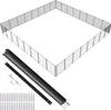 A white background displays a pool fence and its components. Podgląd zdjęcia produktu