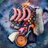BBQ-Toro Gusseisen Grillrost Ø 30 cm mit 3 Beinen | rundes Produktbild-Vorschau 2