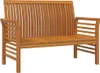 2-tlg. Garten-Lounge-Set mit Cremeweißen Kissen Massivholz Produktbild-Vorschau 4