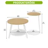 Couchtisch 2er-Set Rund, Beistelltisch, Wohnzimmertisch, Produktbild-Vorschau 4