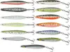 A collection of fishing lures arranged in rows against a white background. Produktbild-Vorschau