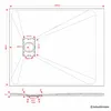 AQUABATOS Duschwanne 100x90x2,6 cm weiß, rutschfeste Produktbild-Vorschau 7