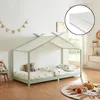 Kinderbett 'Brome' Hausbett mit Matratze 90 x 200 cm Produktbild-Vorschau 1