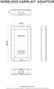 Technical drawing of a wireless CarPlay adapter with dimensions. Náhľad obrázku produktu
