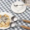 Salatlöffel-Gabel-Set aus Edelstahl mit Holzgriff, Produktbild-Vorschau 5