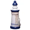 Kleiner Leuchtturm 15 cm mit Fischen und Muschelschalen - Produktbild-Vorschau 2
