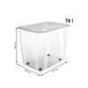 Cassetta 70 l con coperchio LONA, colore:Trasparente Anteprima dell’immagine prodotto 6