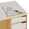 Kinderschreibtisch EMMA aus Kiefer Massivholz, natur/weiß - Produktbild-Vorschau 4