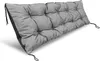 A gray tufted cushion for a bench or pallet. Produktbild-Vorschau
