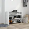 vidaXL Schuhregal Weiß 80x25x62 cm Holzwerkstoff Produktbild-Vorschau 3