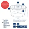 Lebensmittelbehälter, Lunchbox, mit Deckel, rund, 2,2 L, Produktbild-Vorschau 6