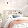 Testata del letto con ripiani bianco 120x19x103,5 cm Anteprima dell’immagine prodotto 2