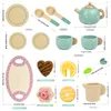 Teeservice Kinderküche Zubehör, Tee Set Holzspielzeug, Produktbild-Vorschau 2