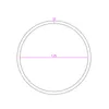 A diagram of a circular gasket with dimensions indicated. Produktbild-Vorschau