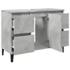 vidaXL Armoire sous lavabo gris béton 80x33x60 cm Bois Voir les images du produit 5