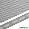 A close-up view of a roll of anti-dust tape for greenhouse polycarbonate sheets, with a logo in the corner. Produktbild-Vorschau