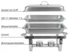 Chafing Dish 11L Speisenwärmer aus Edelstahl Buffetwärmer Produktbild-Vorschau 2