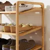 HOMCOM Étagère à chaussures en bambou à 3 niveaux, Voir les images du produit 9