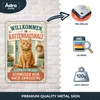 Blechschild Willkommen im Katzenhaushalt – Schmusen nur Produktbild-Vorschau 3