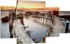 Bild auf Leinwand - Leinwandbild - Brücke Boot Meer - Produktbild-Vorschau 1