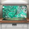 Coloray Küchenrückwand 100x50 Spritzschutz aus Glas - grün Produktbild-Vorschau 2