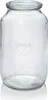 A clear glass jar with the brand name embossed on it. Anteprima dell’immagine prodotto