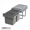 Ekotech MEGA 40 2x15 L Soft-Close grigio Orion Anteprima dell’immagine prodotto 2