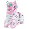 A close-up, side view of a child's roller skate. Produktbild-Vorschau