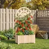 Jardinière COSTWAY avec treillis, jardinière d'extérieur Voir les images du produit 2