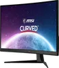 A curved gaming monitor displaying a space-themed graphic with the MSI logo and text. Podgląd zdjęcia produktu