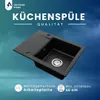 VBChome Granitspüle Schwarz 59 x 44 cm mit Armatur Produktbild-Vorschau 3