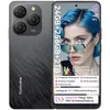 A smartphone is shown with marketing text and a model. Produktbild-Vorschau