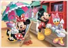 Minnie Mouse, Mickey Mouse, and Daisy Duck are enjoying a day at the beach, complete with ice cream and beach huts. Produktbild-Vorschau