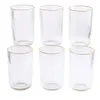 PRIMA DECO 6er Set Riffelgläser 400 ml mit Goldrand – hohe Produktbild-Vorschau 1