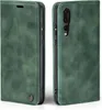 A green flip case for a smartphone, shown from two angles. Produktbild-Vorschau