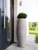 VIVANNO Vase de sol en fibre de verre MAGNUM rond, gris Voir les images du produit 4