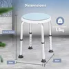 Duschhocker 34-52cm Höhenverstellbar, 360° Drehbarer Produktbild-Vorschau 7