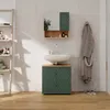 Set mobili bagno Vicco Irma Quercia verde/oro 2 parti, base Anteprima dell’immagine prodotto 4