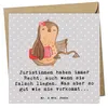 Mr. & Mrs. Panda Grußkarte Juristin Recht - Grau Pastell - Produktbild-Vorschau 1