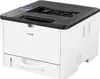 A white and black Ricoh P 311SE A4 mono laser printer is shown from a three-quarter angle against a white background. Anteprima dell’immagine prodotto
