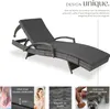 Chaise longue en rotin et aluminium Océane - gris Voir les images du produit 3