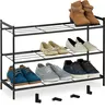 Relaxdays Metall Schuhregal, 3 Ebenen, erweiterbar, Flur Produktbild-Vorschau 1