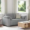 vidaXL Zweisitzer-Sofa Hellgrau 160 cm Stoff Produktbild-Vorschau 2