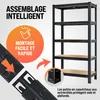MONZANA® Étagère charge lourde noire 5 niveaux 180x90x40cm Voir les images du produit 4