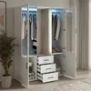 Armoire UnboxG de 130 cm avec éclairage LED, armoire à 4 Voir les images du produit 2