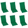 vidaXL Gartenstühle 6 Stk. mit Grünen Kissen Massivholz Produktbild-Vorschau 5