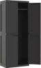 vidaXL Gartenschrank Schwarz 65x37x165 cm PP Produktbild-Vorschau 16
