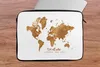 MuchoWow® Laptop Hülle 14 ZollWeltkarte - Bronze - Seil Produktbild-Vorschau 5