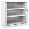 vidaXL Šatní skříň s posuvnými dveřmi šedá 90x40x90 cm Náhled obrázku produktu 5